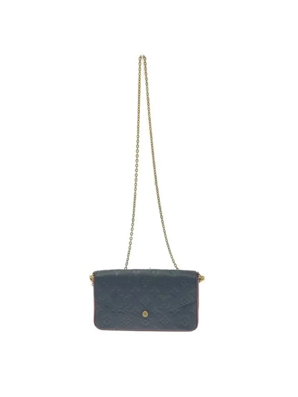 Louis Vuitton Monogram Empreinte Pochette Felicie Marine Rouge - Picture 1 of 10